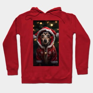 cute small dog in christmas costume Hoodie